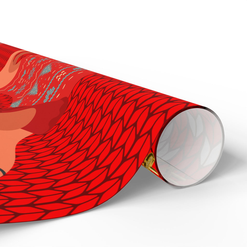 Christmas Dachshund Wrapping Paper – Red Holiday Dog Print