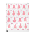 Pink Christmas Tree Wrapping Paper - Festive Gift Wrap with Bows