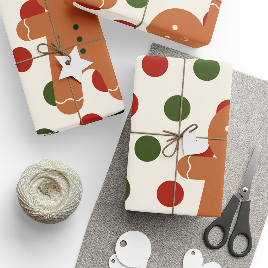 Santa Gingerbread Man & Reindeer Wrapping Papers
