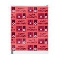 Happy Holidays Wrapping Paper — Retro Red Holiday Gift Wrap