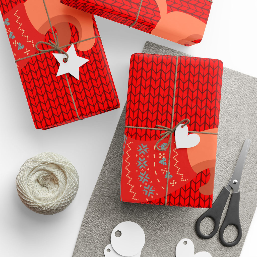 Christmas Dachshund Wrapping Paper – Red Holiday Dog Print
