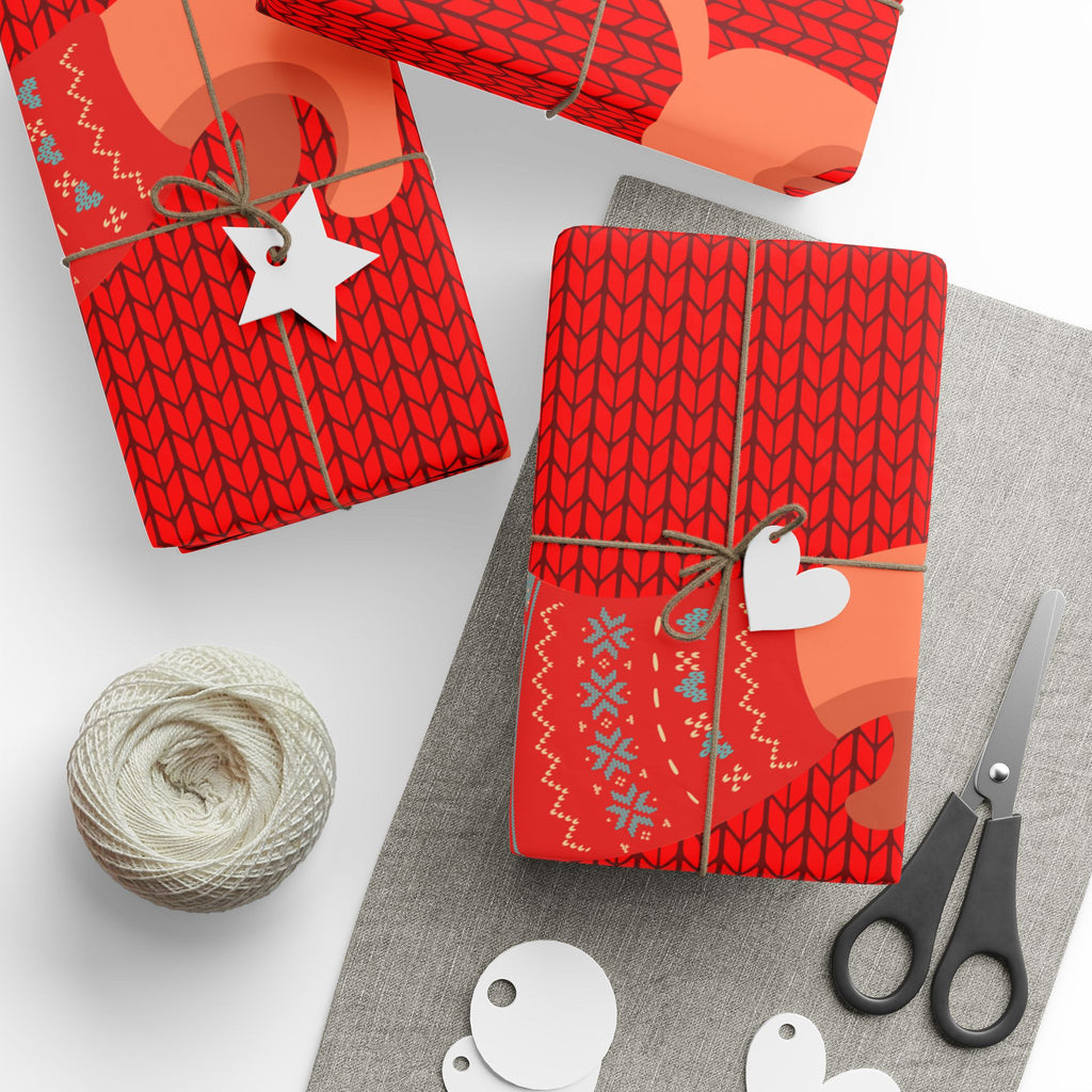 Christmas Dachshund Wrapping Paper – Red Holiday Dog Print